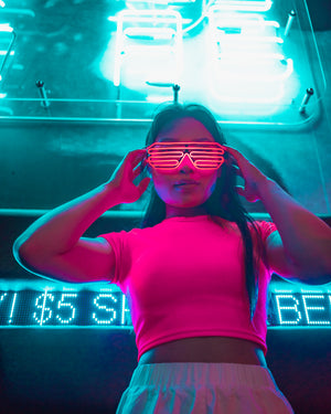 SuperFried Neon Rave Diffraction Glasses