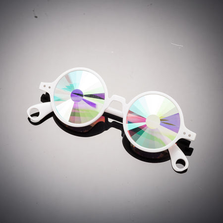Intense Diamond Kaleidoscope Effect rainbow crystal lens Sunglasses Women Men Party Festival Pinhole Portal Glasses at SuperFried's Festival Accessories and Sunglasses Online store