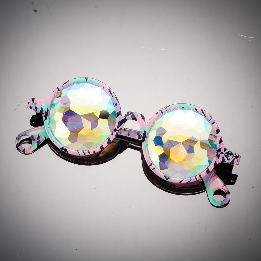 Intense Diamond Kaleidoscope Effect rainbow crystal lens Sunglasses Women Men Party Festival  Glasses at SuperFried's Festival Accessories and Sunglasses Online store
