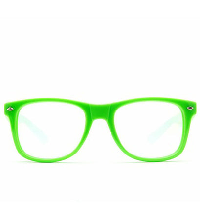 Green Clear Spiral Diffraction Glasses - SuperFried