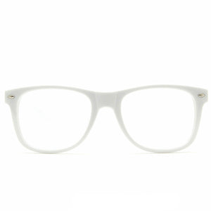 Spiral Lens - White Spiral Wayfarer Diffraction Glasses