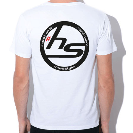 Hardstylerz Men's White V-Tee - #3 Gen - SuperFried