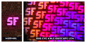 Aztec Bug Eye Kaleidoscope Glasses - SuperFried