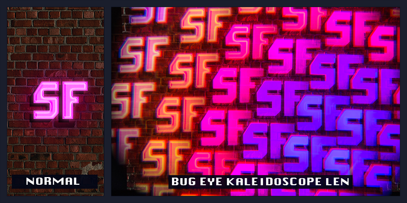 Orange Marble Bug Eye Kaleidoscope Glasses - SuperFried