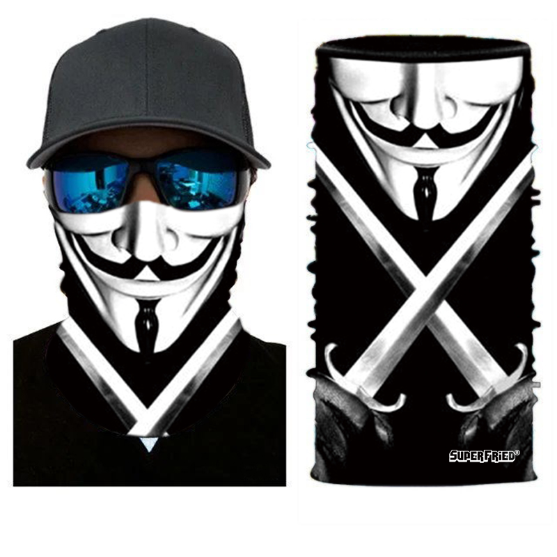 Comic Anonymous Seamless Mask Bandana