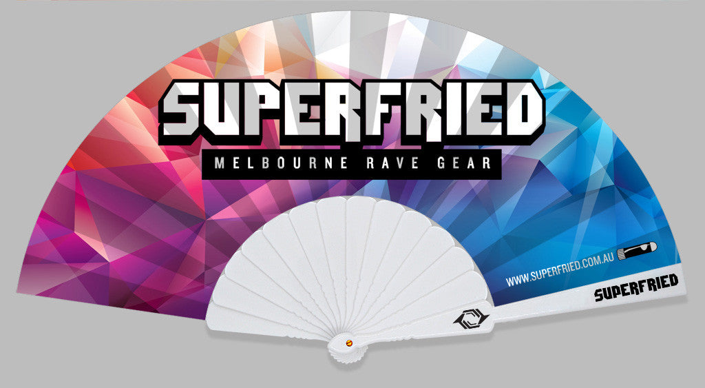 superfried foldable hand held fan hot summer cool cooling 