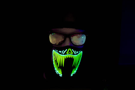 Green Penny LED Light up Panel Mask - SuperFried