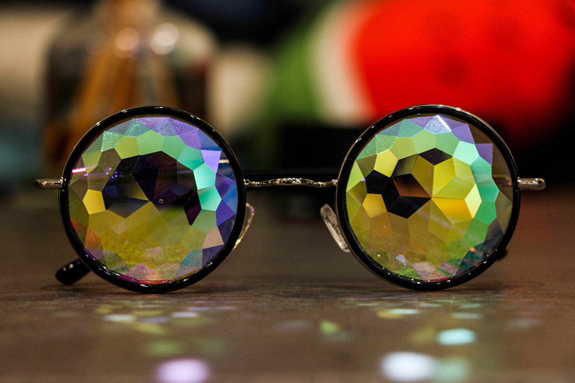 Intense Rainbow Kaleidoscope Effect rainbow crystal lens Sunglasses Women Men Party Festival  Glasses at SuperFried's Festival Accessories and Sunglasses Online store