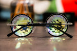 Round Sunglasses with Kaleidoscopic vision effect