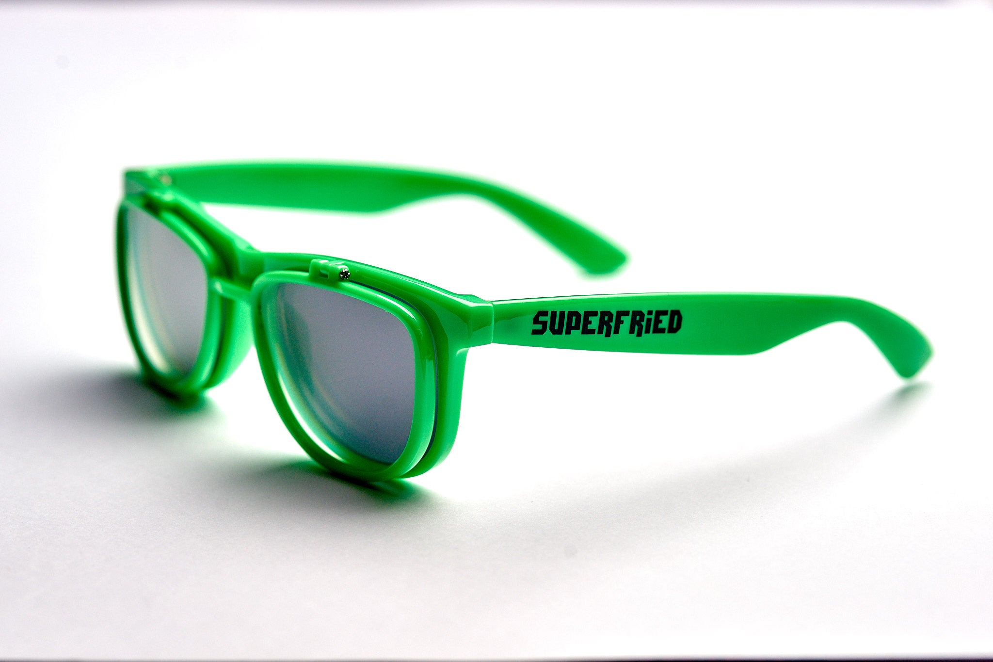 Green Firework Flip Up Diffraction Glasses - SuperFried
