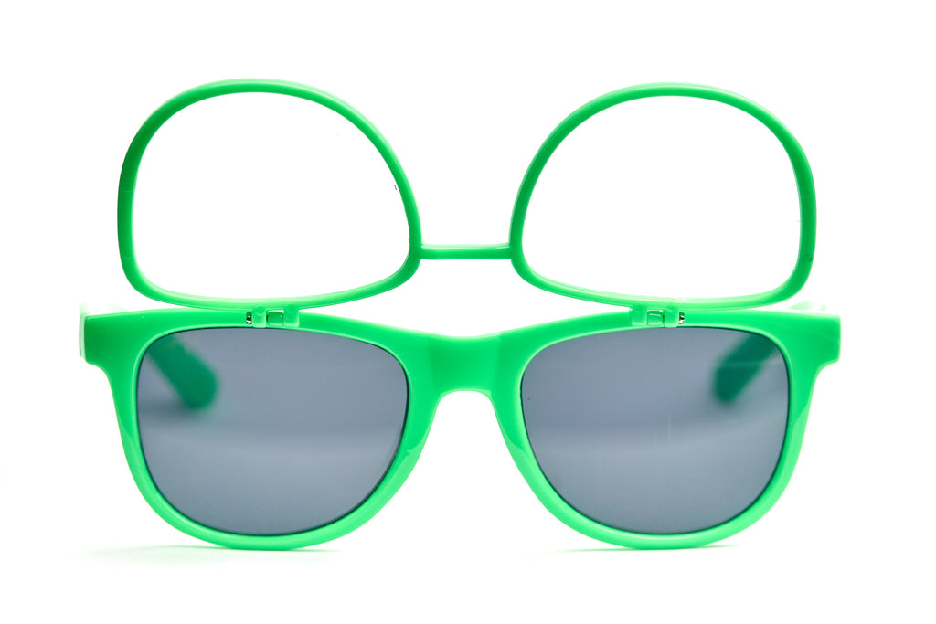 Green Firework Flip Up Diffraction Glasses - SuperFried