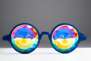 Intense Diamond Kaleidoscope Effect rainbow crystal lens Sunglasses Women Men Party Festival Pinhole Portal  Blue Glow Glasses at SuperFried's Festival Accessories and Sunglasses Online store