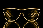 Orange Light Up El Wire Diffraction Glasses - SuperFried