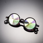 Intense Diamond Kaleidoscope Effect rainbow crystal lens Sunglasses Women Men Party Festival Round Pinhole Glasses at SuperFried's Festival Accessories and Sunglasses Online store