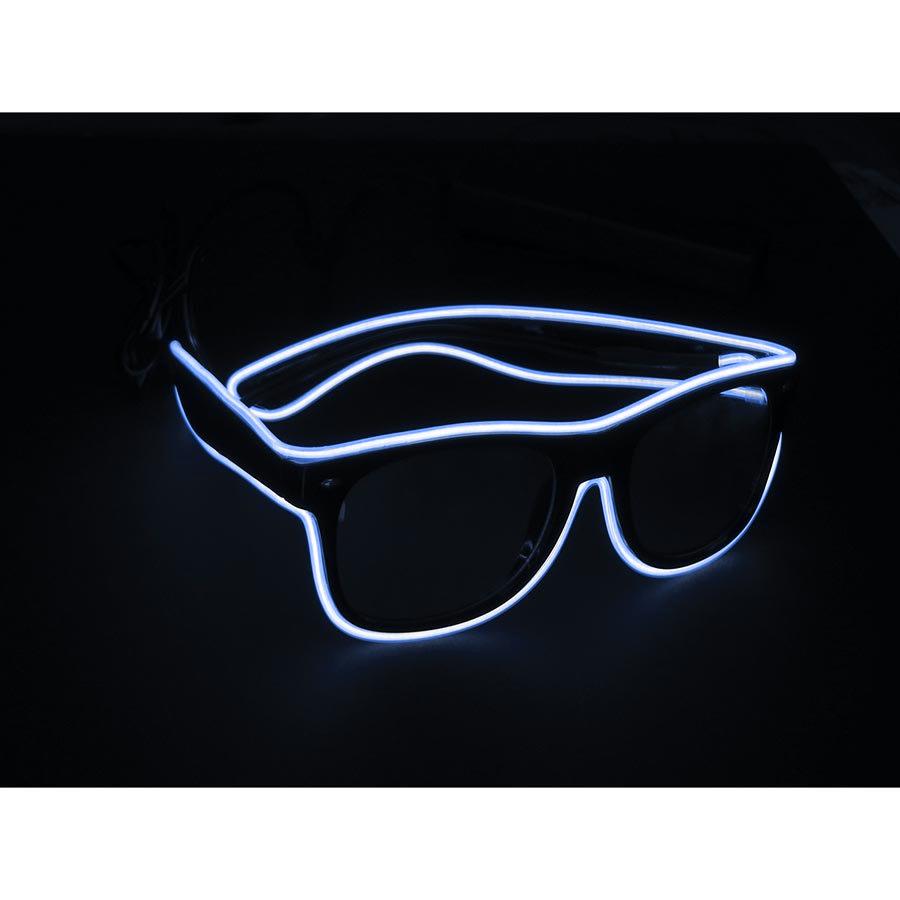 Blue Light Up El Wire Sunglasses - SuperFried