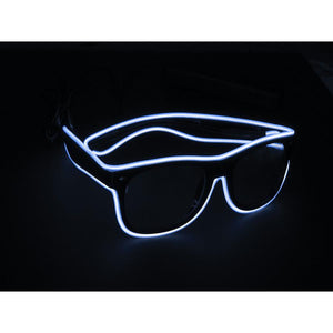 Blue Light Up El Wire Sunglasses - SuperFried
