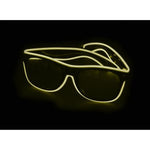 Yellow Light Up El Wire Diffraction Glasses
