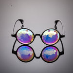 Round Sunglasses with Kaleidoscopic vision effect