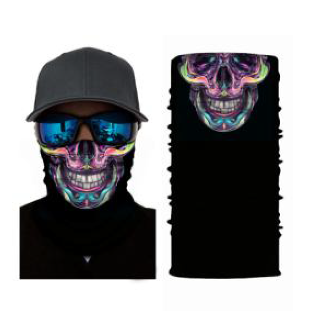 Neon Skull Seamless Mask Bandana