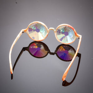 Orange Marble Portal Kaleidoscope Glasses - SuperFried