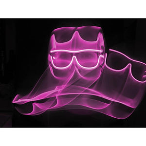 Pink Light Up El Wire Sunglasses - SuperFried