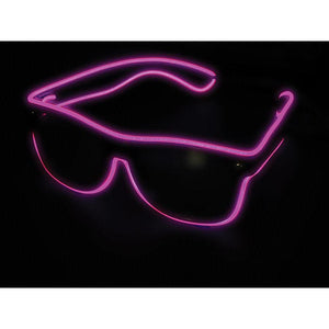 Pink Light Up El Wire Sunglasses - SuperFried