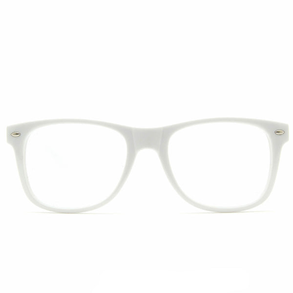 Spiral Lens - White Spiral Wayfarer Diffraction Glasses
