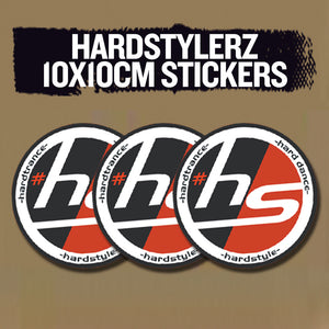 Hardstylerz 10x10cm Round Stickers (3-Pack) - SuperFried