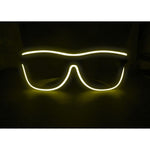 Yellow Light Up El Wire Sunglasses EL Wire Glasses SuperFried 